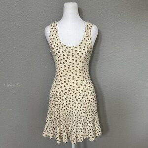 Cream Floral Mini Dress